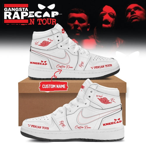 KNEECAP FENIAN TOUR Limited Edition Signature 2026 White Air Jordan 1 Shoes Sneakers , Music Air Jordan 1 Shoes