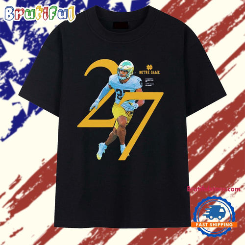 Kyngstonn Viliamu-Asa 27 Notre Dame Fighting Irish football player T Shirt