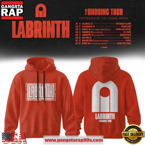Labrinth The Undoing Tour 2026 Limited Edition Hoodie-Red