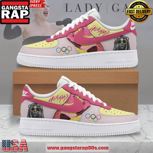 Lady Gaga Olympic Paris Limited Edition Air Force 1 Sneakers Shoes