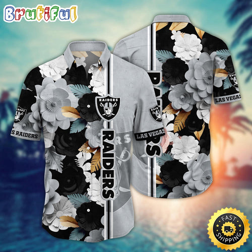 Las Vegas Raiders Hawaii Shirt Flower Laid Back Hawaiian Charm