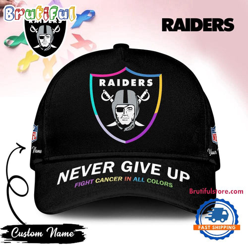 Las Vegas Raiders Never Give Up Fight Cancer In All Colors Classic Cap