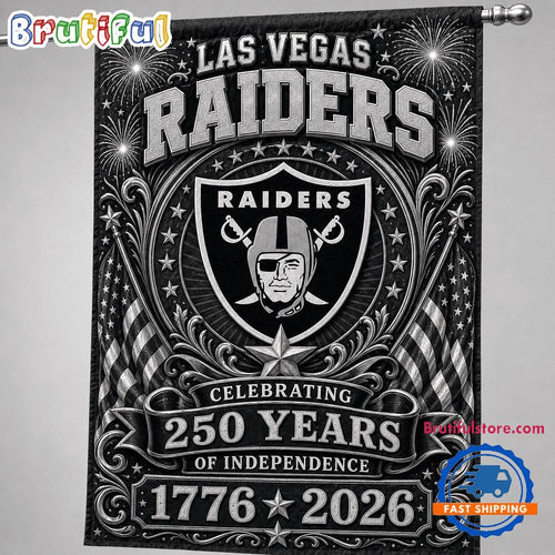 Las Vegas Raiders NFL 250 Years of Freedom 1776-2026 Flag