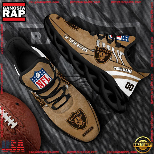 NFL Las Vegas Raiders New Design Max Soul Shoes, Running Sneakers