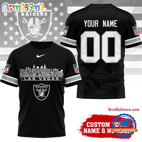 Las Vegas Raiders NFL Game Day Skyline Names Limited Edition 3D Shirt