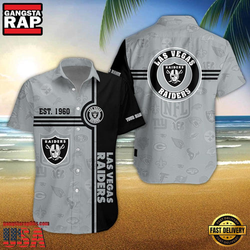 NFL Las Vegas Raiders Logo Team Custom Name New Design Hawaiian Shirt
