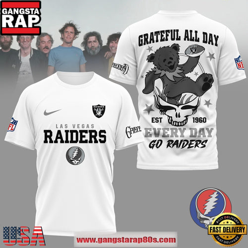 Las Vegas Raiders NFL x Grateful Dead All Day Vintage T-Shirt