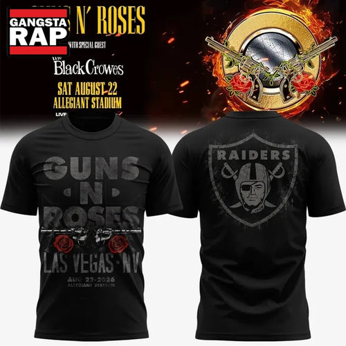 Las Vegas Raiders x Guns N’ Roses World Tour 2026 Limited Edition T Shirt