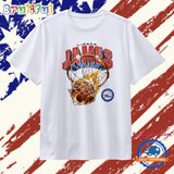 LeBron James 23 Philadelphia 76ers On Fire Hoop T Shirt