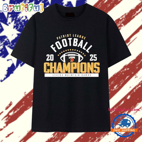 Lehigh Mountain Hawks Patriot League Football Champions 2025 T Shirt