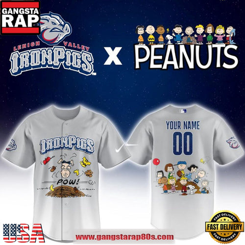 Lehigh Valley IronPigs x Peanuts Night 2026 Custom Baseball Jersey