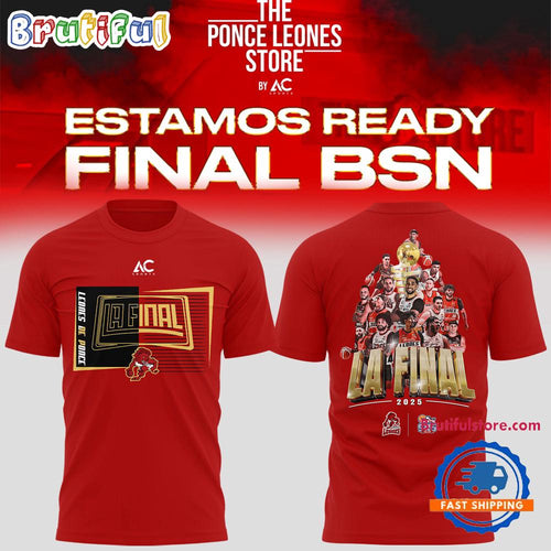 Leones de Ponce Finals BSN 2025 Basketball Red 3D Shirt