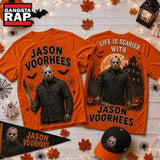 Life Is Scarier With Jason Voorhees Halloween 2026 3D Shirt , Music Trend Shirt