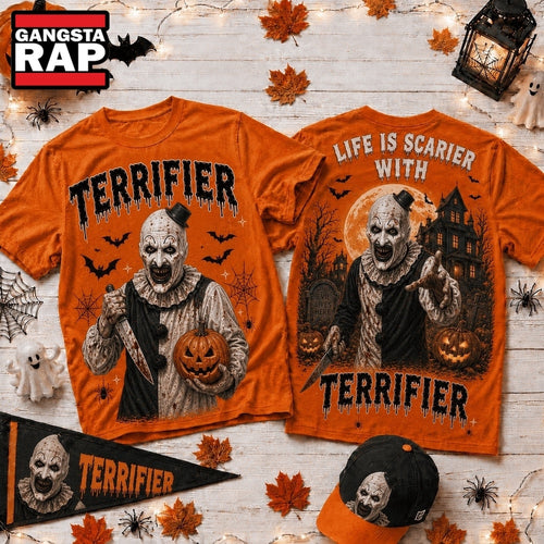 Life Is Scarier With Terrifier Halloween 2026 3D Shirt , Music Trend Shirt