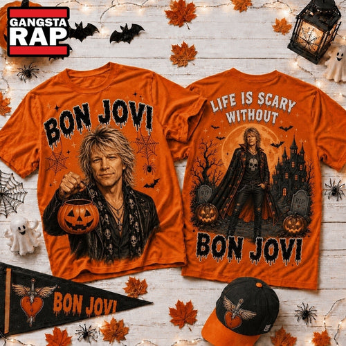 Life Is Scary Without Bon Jovi Halloween 2026 3D Shirt , Music Trending 3D Shirt