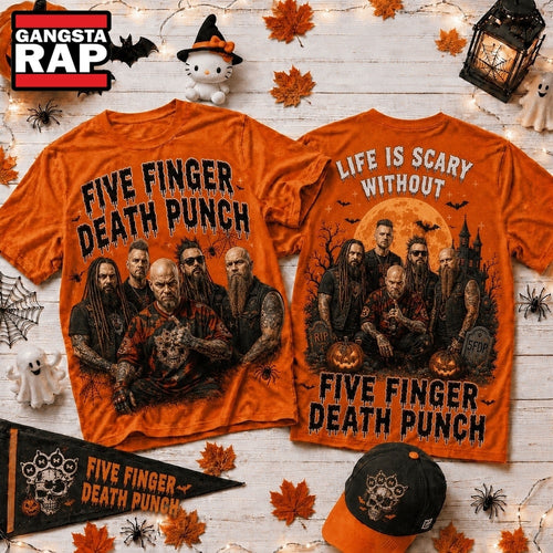 Life Is Scary Without Five Finger Death Punch Halloween 2026 3D Shirt , Music Trending 3D Shirt