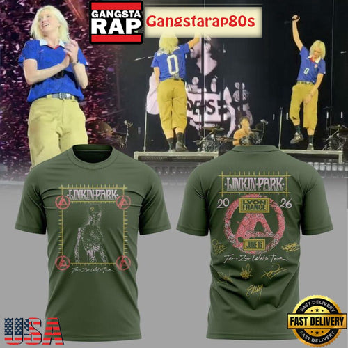 Linkin Park x France 2026 From Zero World Tour Camo T Shirt