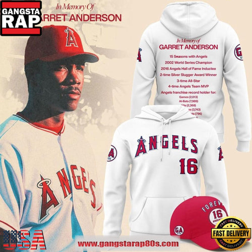 Los Angeles Angels Garret Anderson 1972-2026 Unisex Hoodie