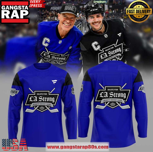 Los Angeles Kings LA Strong 2025 Limited Edition Blue Hockey Jersey