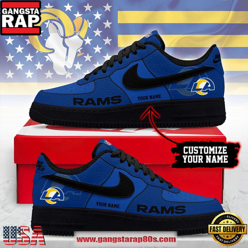 Los Angeles Rams New 2026 Version NFL Custom Air Force 1 Running Sneakers Shoes