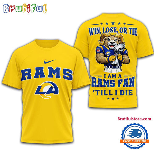 Los Angeles Rams 2026 NFL Football Fan Till I Die Mascot Special New T Shirt
