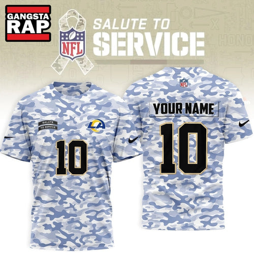Los Angeles Rams 2026 NFL Salute to Service Camo New Design 3D Shirt, Football New Design Shirt