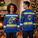 Los Angeles Rams Grinch Hand Holding Logo Christmas Ugly Christmas Sweater