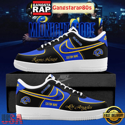 Los Angeles Rams Midnight Blue 2025 Rivalries Custom Air Force 1 Sneakers Shoes