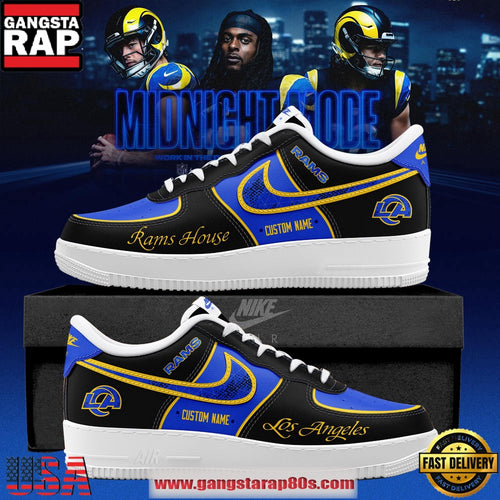 Los Angeles Rams Midnight Blue 2025 Rivalries Special Custom AF1 Sneakers Shoes