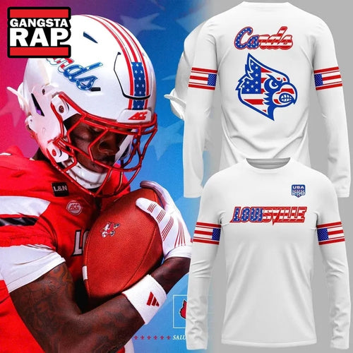 Louisville Cardinals Football 2026 Salute to Service White Long Sleeve Shirt