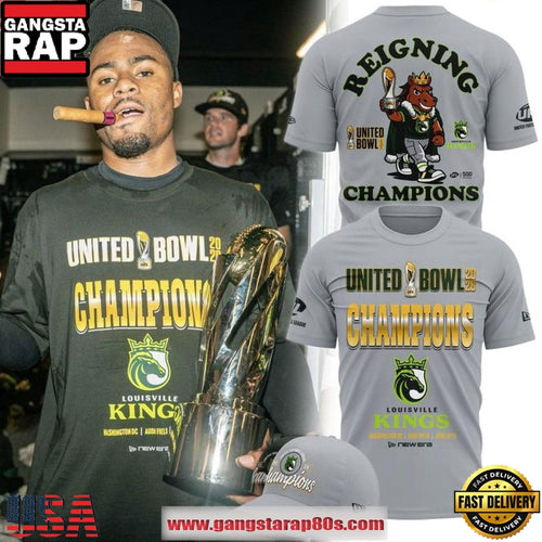 Louisville Kings United Bowl 2026 Champions Mascot Reigning Champions T Shirt