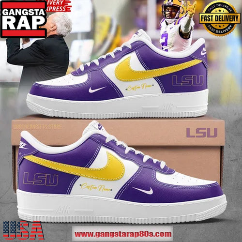 LSU Tiger Custom Air Force 1 Sneakers Shoes