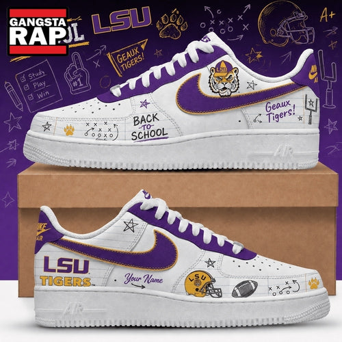 LSU Tigers 2026 NCAA Football Back To School Air Force 1 Shoes Sneakers