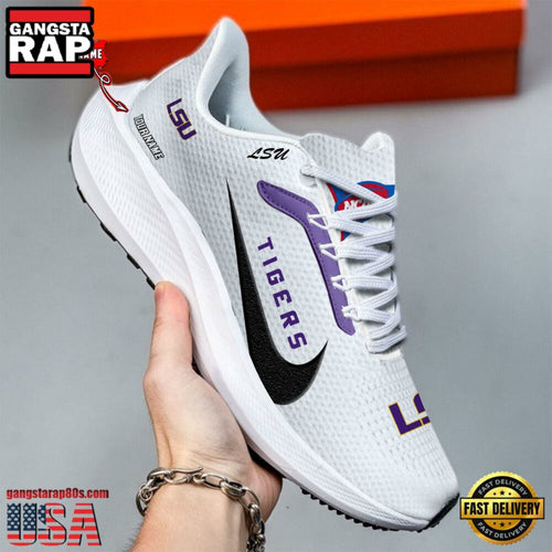 Custom Name LSU Tigers New Design Air Force 1 Shoes Running Sneakers