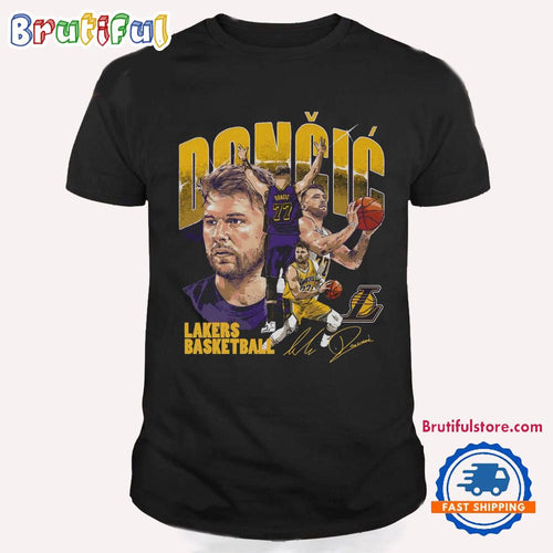 Luka Doncic picture collage Los Angeles Lakers signature T Shirt