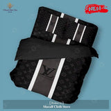 Luxury LV Louis Vuitton Logo Bedding Set Set Bedroom Set LV Bedding Set