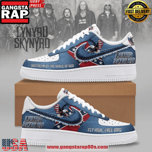 Lynyrd Skynyrd Fly High Free Bird Special Nike Air Force 1 Sneakers Shoes