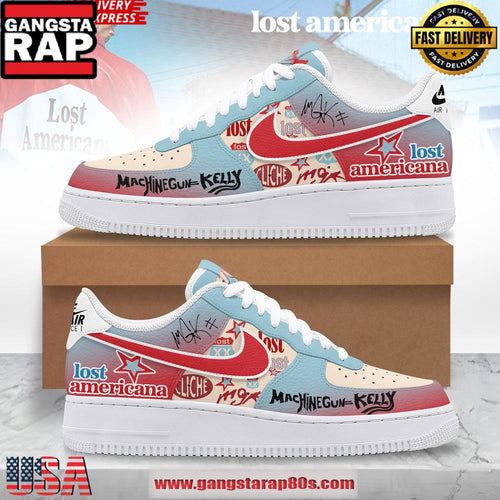 Machine Gun Kelly Lost Americana Limited Air Force 1 Sneakers Shoes