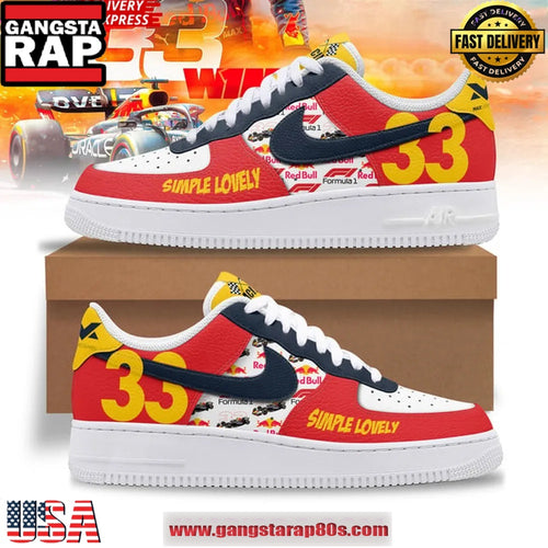 Max Verstappen Simple Lovely Limited Edition Nike Air Force 1 Sneakers Shoes
