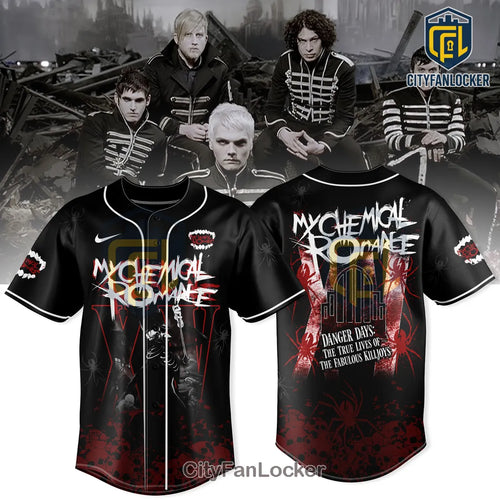 MCR Danger Days Killjoys Limited Edition Spider Skull Baseball Jersey