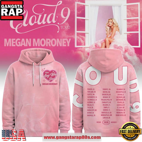 Megan Moroney The Cloud 9 Tour 2026 Pink Hoodie