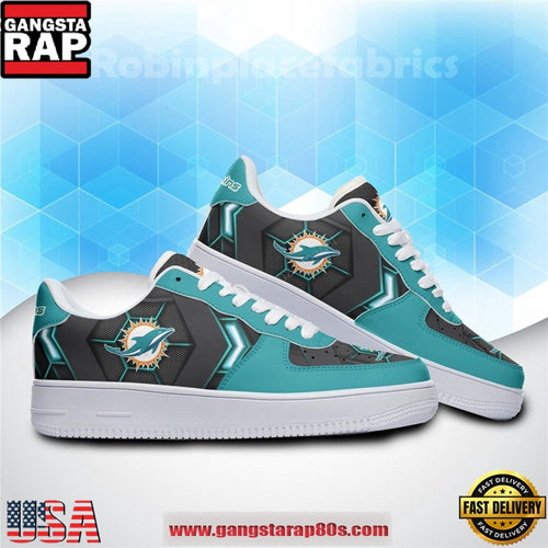 Miami Dolphins AF 1 Running Sneakers Shoes