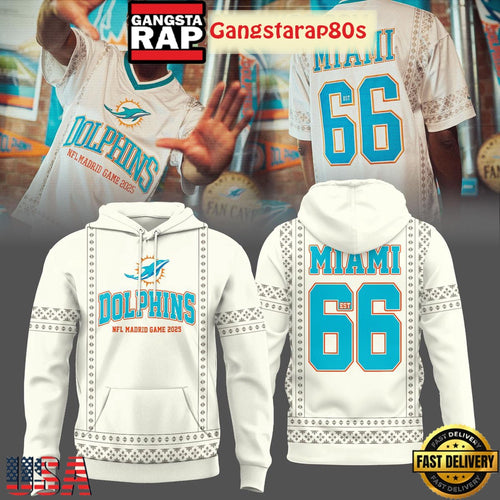 Miami Dolphins In Madrid Game Custom Hoodie