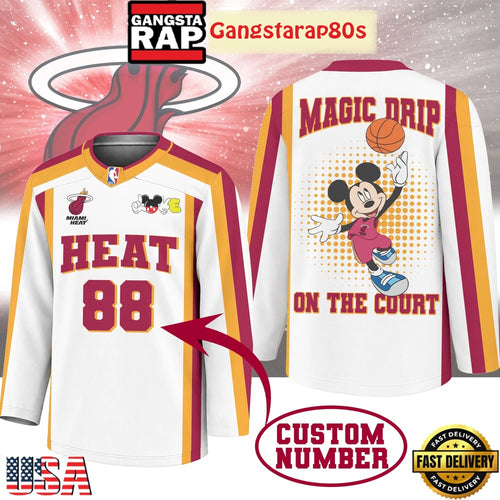 Miami Heat Premium NBA Magic Drip Long Jersey Shirt