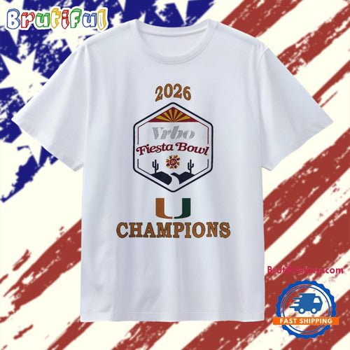 Miami Hurricanes 2026 Fiesta Bowl Champions Logo T Shirt