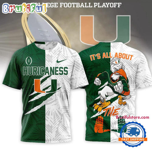 Miami Hurricanes 2026 Playoff National Championship Split Color Limited T Shirt