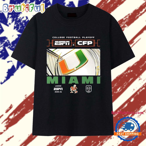 Miami Hurricanes ESPN x College Football Playoff 2025 -26 T Shirt