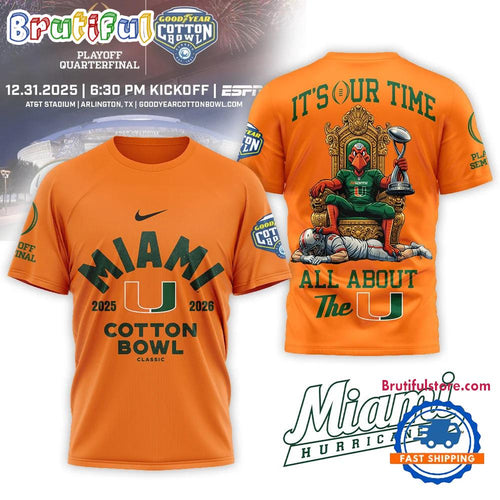 Miami Hurricanes NCAA 2025-2026 Cotton Bowl Champions Unisex T Shirt