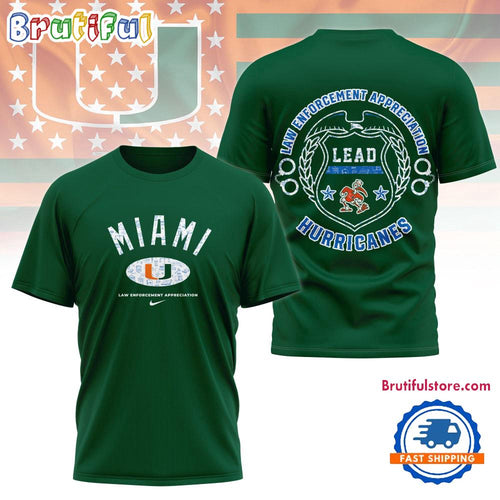Miami Hurricanes NCAA Law Appreciation Month Unisex 3D Shirt
