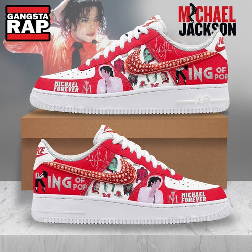 Michael Jackson King Of Pop Custom Air Force 1 Shoes, Music Air Force 1 Shoes